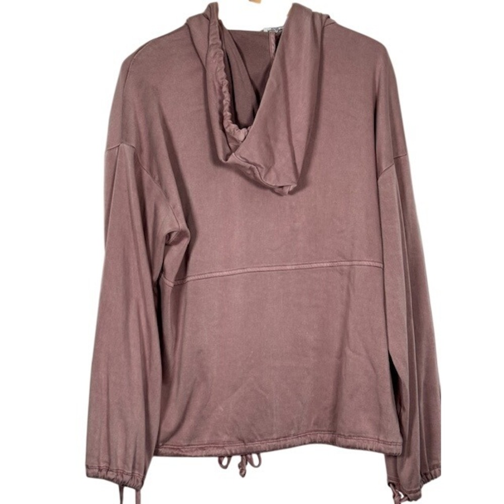 Splendid Pullover Hoodie Sweatshirt Women's Medium Dusty Mauve Quarter Zip - M - Picture 5 of 8